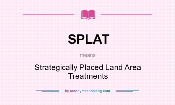 What does SPLAT mean? It stands for Strategically Placed Land Area Treatments