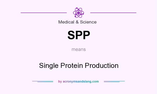 What does SPP mean? It stands for Single Protein Production