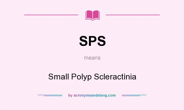 What does SPS mean? It stands for Small Polyp Scleractinia