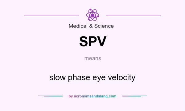 What does SPV mean? It stands for slow phase eye velocity