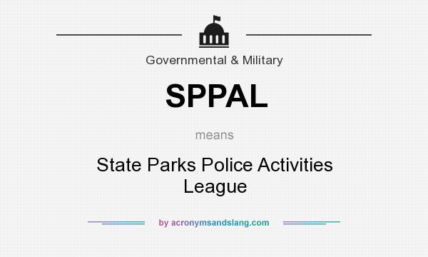 What does SPPAL mean? It stands for State Parks Police Activities League