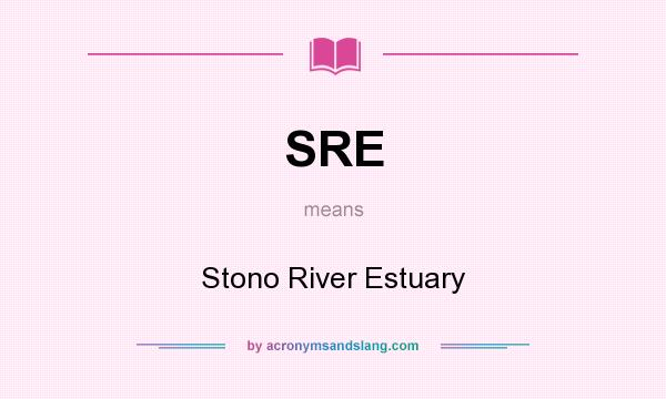 What does SRE mean? It stands for Stono River Estuary
