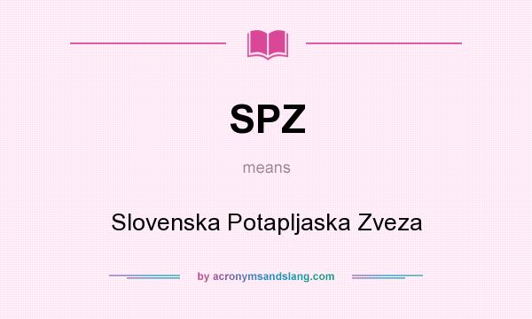 What does SPZ mean? It stands for Slovenska Potapljaska Zveza