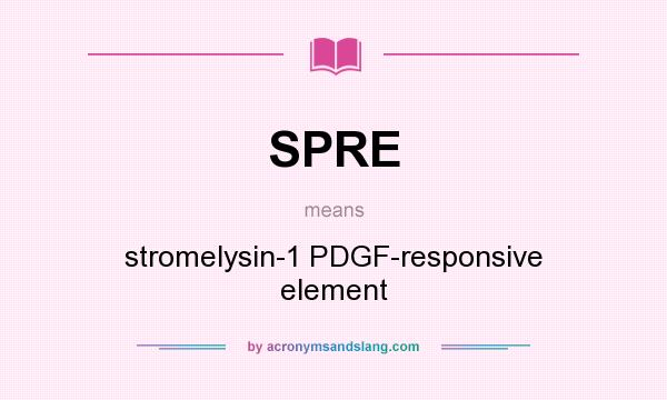 What does SPRE mean? It stands for stromelysin-1 PDGF-responsive element