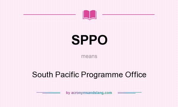 What does SPPO mean? It stands for South Pacific Programme Office