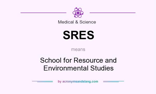 What does SRES mean? It stands for School for Resource and Environmental Studies