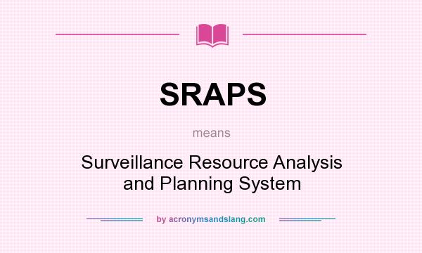 What does SRAPS mean? It stands for Surveillance Resource Analysis and Planning System