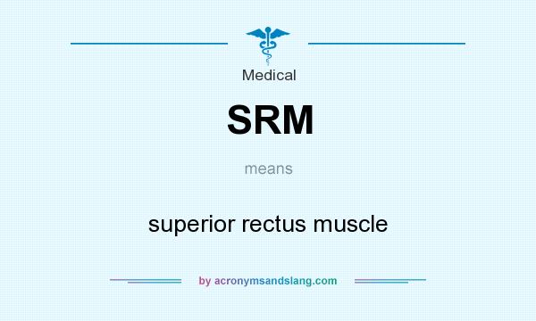 What does SRM mean? It stands for superior rectus muscle