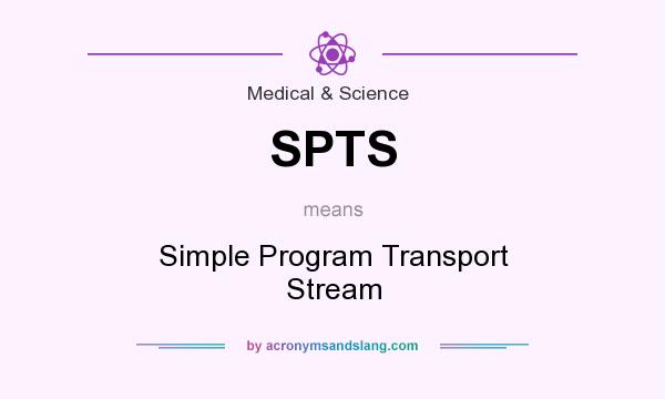What does SPTS mean? It stands for Simple Program Transport Stream