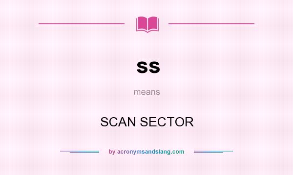 What does ss mean? It stands for SCAN SECTOR