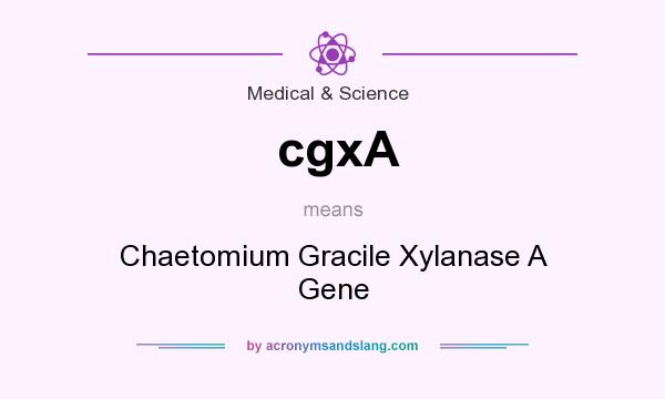 What does cgxA mean? It stands for Chaetomium Gracile Xylanase A Gene