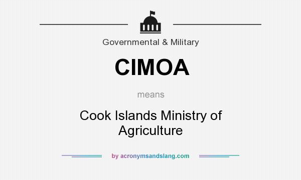 What does CIMOA mean? It stands for Cook Islands Ministry of Agriculture