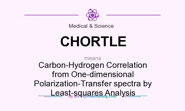 What does CHORTLE mean? It stands for Carbon-Hydrogen Correlation from One-dimensional Polarization-Transfer spectra by Least-squares Analysis