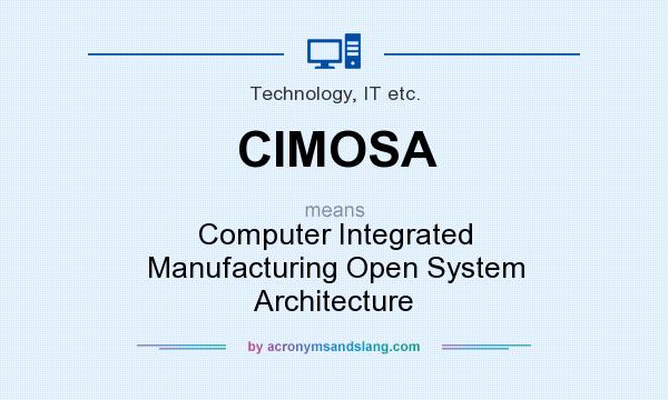 What does CIMOSA mean? It stands for Computer Integrated Manufacturing Open System Architecture