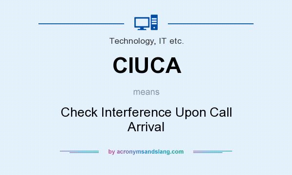 What does CIUCA mean? It stands for Check Interference Upon Call Arrival