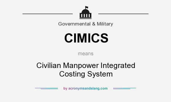 What does CIMICS mean? It stands for Civilian Manpower Integrated Costing System