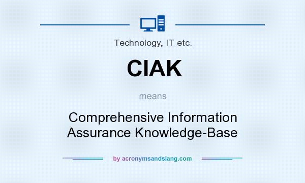 What does CIAK mean? It stands for Comprehensive Information Assurance Knowledge-Base