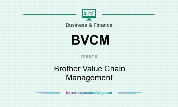 What does BVCM mean? It stands for Brother Value Chain Management