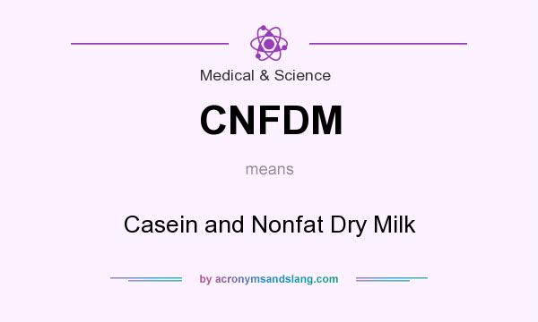 What does CNFDM mean? It stands for Casein and Nonfat Dry Milk