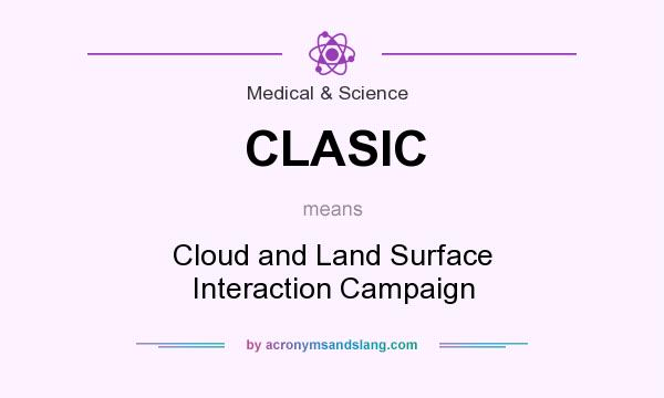 What does CLASIC mean? It stands for Cloud and Land Surface Interaction Campaign