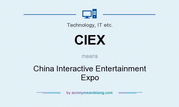 What does CIEX mean? It stands for China Interactive Entertainment Expo