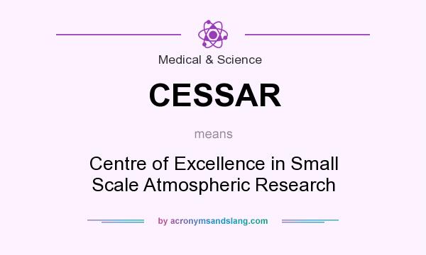 What does CESSAR mean? It stands for Centre of Excellence in Small Scale Atmospheric Research