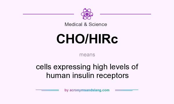 What does CHO/HIRc mean? It stands for cells expressing high levels of human insulin receptors