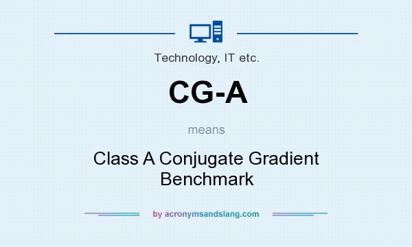 What does CG-A mean? It stands for Class A Conjugate Gradient Benchmark