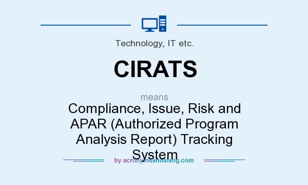 What does CIRATS mean? It stands for Compliance, Issue, Risk and APAR (Authorized Program Analysis Report) Tracking System