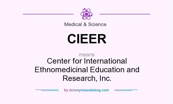 What does CIEER mean? It stands for Center for International Ethnomedicinal Education and Research, Inc.