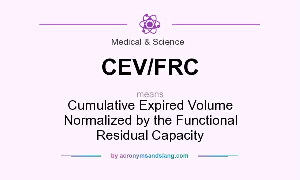 What does CEV/FRC mean? It stands for Cumulative Expired Volume Normalized by the Functional Residual Capacity