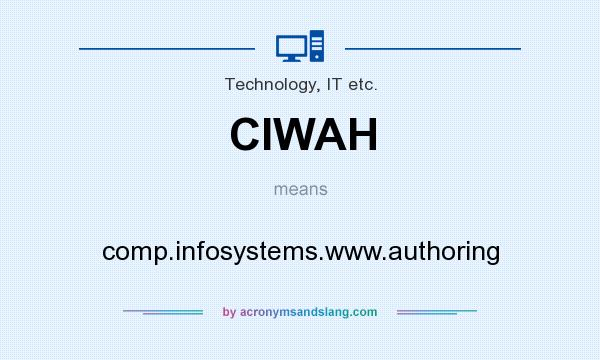 What does CIWAH mean? It stands for comp.infosystems.www.authoring