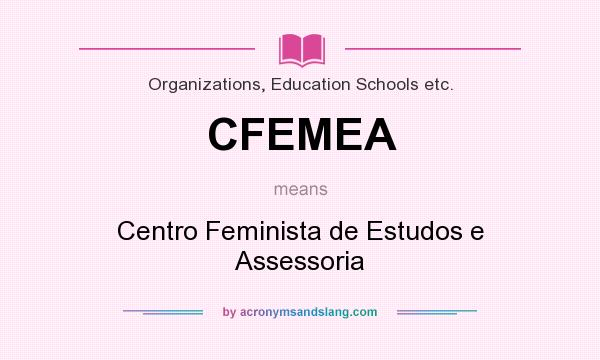 What does CFEMEA mean? It stands for Centro Feminista de Estudos e Assessoria