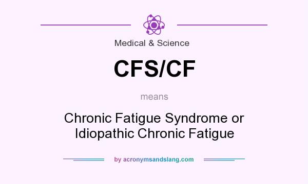 What does CFS/CF mean? It stands for Chronic Fatigue Syndrome or Idiopathic Chronic Fatigue