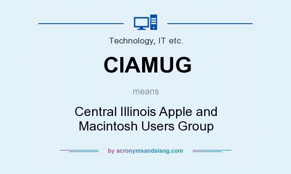 What does CIAMUG mean? It stands for Central Illinois Apple and Macintosh Users Group