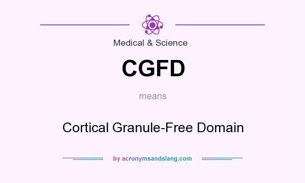 What does CGFD mean? It stands for Cortical Granule-Free Domain