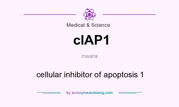 What does cIAP1 mean? It stands for cellular inhibitor of apoptosis 1