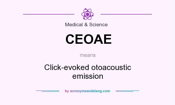 What does CEOAE mean? It stands for Click-evoked otoacoustic emission