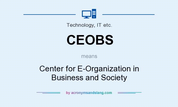 What does CEOBS mean? It stands for Center for E-Organization in Business and Society