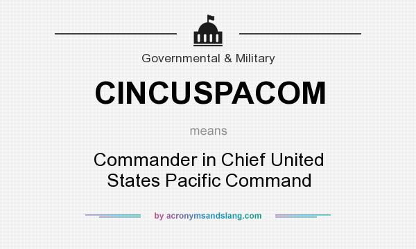 What does CINCUSPACOM mean? It stands for Commander in Chief United States Pacific Command