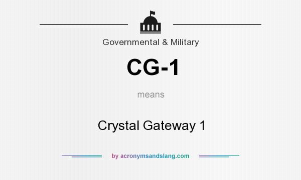 What does CG-1 mean? It stands for Crystal Gateway 1