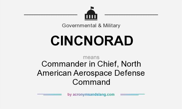 What does CINCNORAD mean? It stands for Commander in Chief, North American Aerospace Defense Command