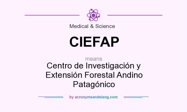 What does CIEFAP mean? It stands for Centro de Investigación y Extensión Forestal Andino Patagónico