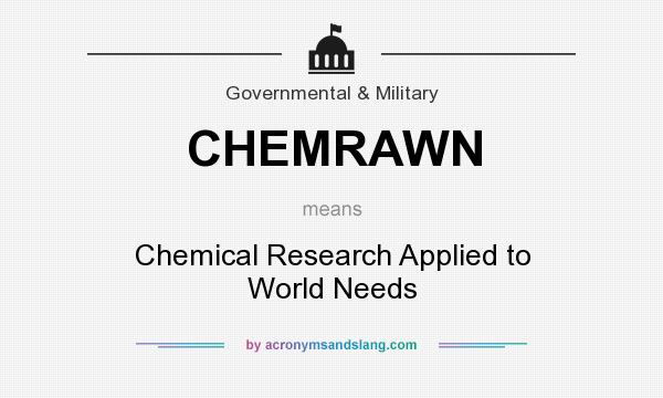 What does CHEMRAWN mean? It stands for Chemical Research Applied to World Needs