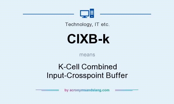 What does CIXB-k mean? It stands for K-Cell Combined Input-Crosspoint Buffer