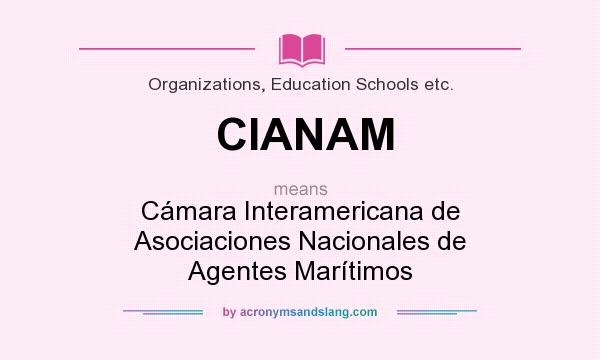 What does CIANAM mean? It stands for Cámara Interamericana de Asociaciones Nacionales de Agentes Marítimos