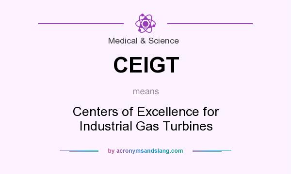 What does CEIGT mean? It stands for Centers of Excellence for Industrial Gas Turbines