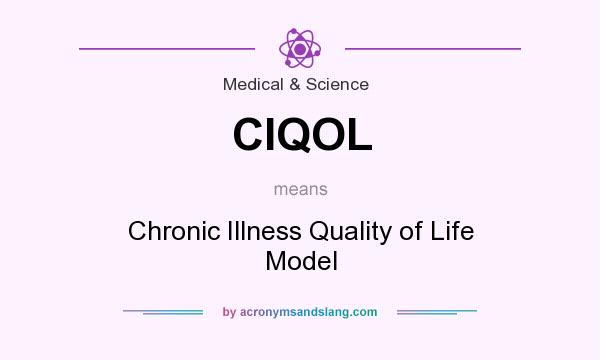 What does CIQOL mean? It stands for Chronic Illness Quality of Life Model