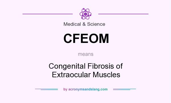 What does CFEOM mean? It stands for Congenital Fibrosis of Extraocular Muscles