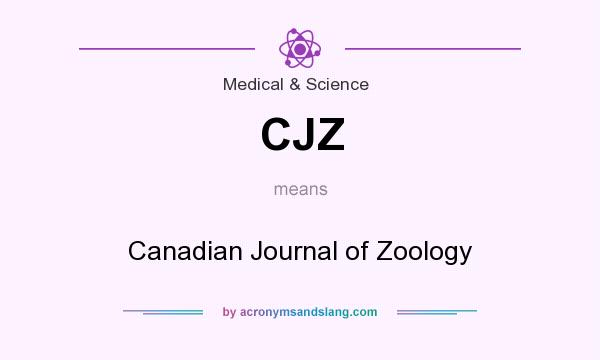 What does CJZ mean? It stands for Canadian Journal of Zoology